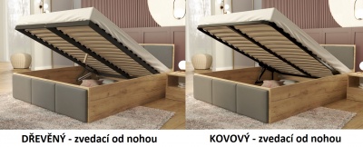 Postel Panama T s čalouněním - šíře od 120 cm