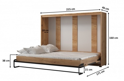 Výklopná postel Milda - horizontální 140