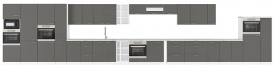 Kuchyňská skříňka Lara Grey - pro zabudování lednice 60 LO-210 2F