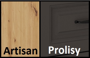 Šatní skříň Flawia 180 GR 3D2S - dub Artisan + Grafit