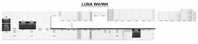 Kuchyňská skříňka Luna WHWH - dolní 40 D 3S šuplíková PREMIUM BOX