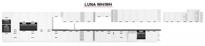 Kuchyňská skříňka Luna WHWH - dolní rohová 90x90 DN 2F