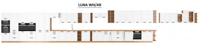 Kuchyňská skříňka Luna WHAR - horní vitrína 40 GS-72 1F