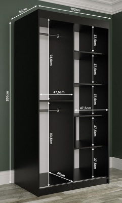 Šatní skříň Mura T - 100 cm