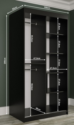 Šatní skříň Mura T1 - 100 cm