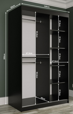 Šatní skříň Mura T2 - 120 cm