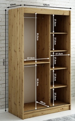 Šatní skříň Nebe V4 - 120 cm