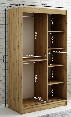 Šatní skříň Nebe Y - 120 cm