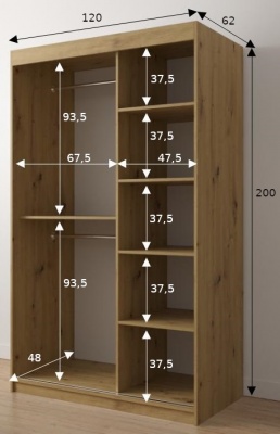 Šatní skříň Joko - 120 cm