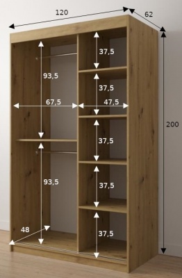 Šatní skříň Joko 1 - 120 cm