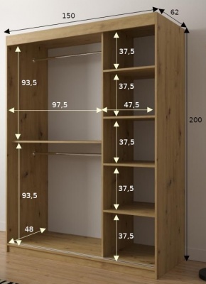 Šatní skříň Joko 1 - 150 cm