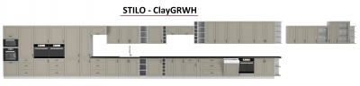 Kuchyňská skříňka Stilo ClayGRWH - dolní rohová maskovnice 105 ND 1F