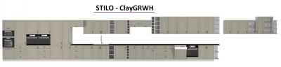 Kuchyňská skříňka Stilo ClayGRWH - horní 40 G-90 1F