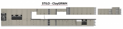 Kuchyňská skříňka Stilo ClayGRWH - horní výklop 40 NAGU - 36 1F