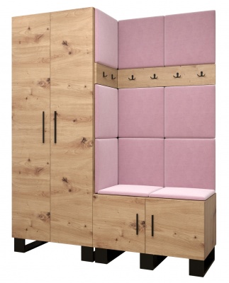 Předsíňová stěna Tina dub Artisan + Manila 09 - Sestava 2