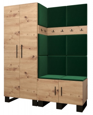 Předsíňová stěna Tina dub Artisan + Manila 35 - Sestava 2