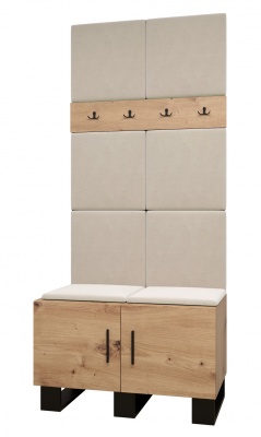 Předsíňová stěna Tina dub Artisan + Manila 02 - Sestava 4