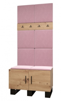 Předsíňová stěna Tina dub Artisan + Manila 09 - Sestava 4