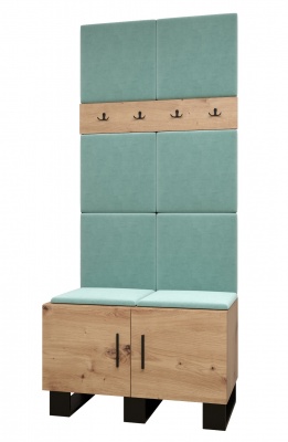 Předsíňová stěna Tina dub Artisan + Manila 11 - Sestava 4