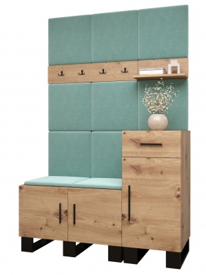Předsíňová stěna Tina dub Artisan + Manila 11 - Sestava 5