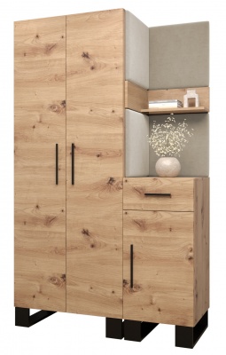 Předsíňová stěna Tina dub Artisan + Manila 02 - Sestava 6