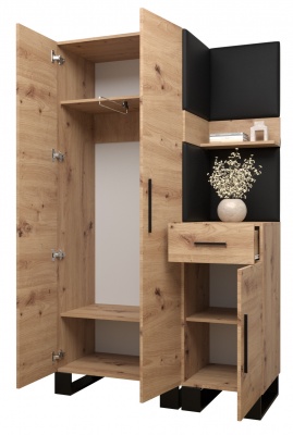 Předsíňová stěna Tina dub Artisan + Manila 02 - Sestava 6