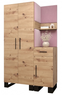 Předsíňová stěna Tina dub Artisan + Manila 09 - Sestava 6