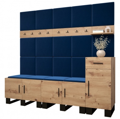 Předsíňová stěna Tina dub Artisan + Manila 26 - Sestava 8