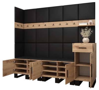 Předsíňová stěna Tina dub Artisan + Manila 09 - Sestava 9