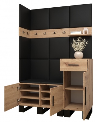 Předsíňová stěna Tina dub Artisan + Manila 18 - Sestava 10