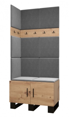 Předsíňová stěna Tina dub Artisan + Manila 16 - Sestava 11