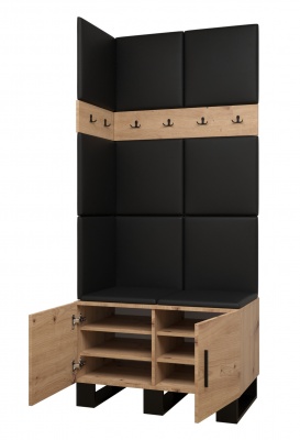 Předsíňová stěna Tina dub Artisan + Manila 16 - Sestava 11