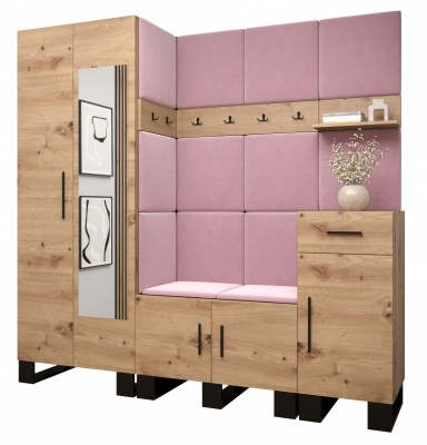 Předsíňová stěna Tina dub Artisan + Manila 09 - Sestava 13