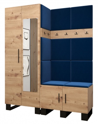 Předsíňová stěna Tina dub Artisan + Manila 26 - Sestava 14