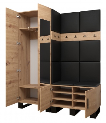 Předsíňová stěna Tina dub Artisan + Manila 26 - Sestava 14