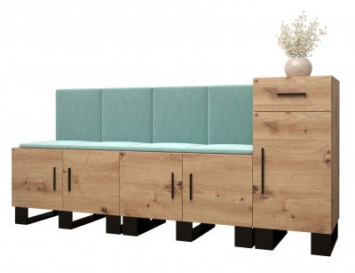 Předsíňová stěna Tina dub Artisan + Manila 11 - Sestava 17