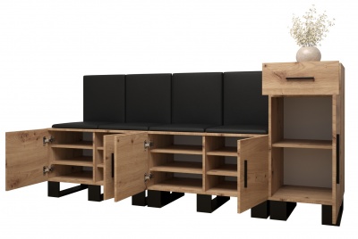 Předsíňová stěna Tina dub Artisan + Manila 16 - Sestava 17