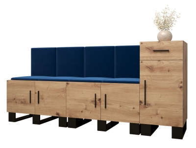 Předsíňová stěna Tina dub Artisan + Manila 26 - Sestava 17