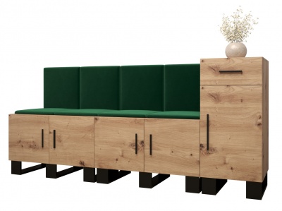 Předsíňová stěna Tina dub Artisan + Manila 35 - Sestava 17