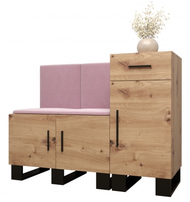 Předsíňová stěna Tina dub Artisan + Manila 09 - Sestava 18