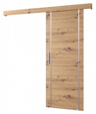 Posuvné dveře Komodor IX - Artisan + Artisan + stříbrná úchytka