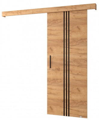 Posuvné dveře Komodor V - Craft + Craft + černá úchytka