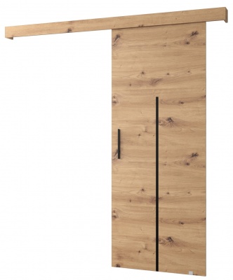 Posuvné dveře Komodor X - Artisan + Artisan + černá úchytka
