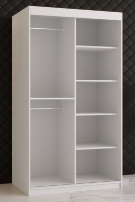 Šatní skříň Borka 2 100 cm - bílý mat