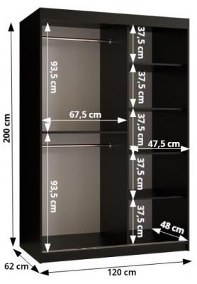 Šatní skříň Král Pole - 120 cm