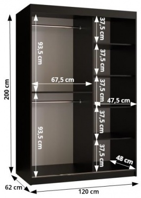 Šatní skříň Král T2 - 120 cm