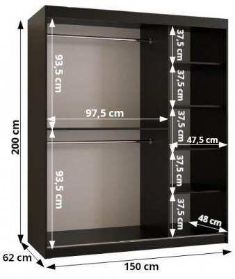 Šatní skříň Král T3 - 150 cm