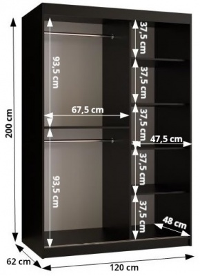 Šatní skříň Bera 1 - 120 cm