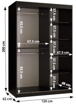 Šatní skříň Festra 2 - 120 cm