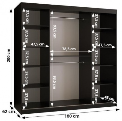 Šatní skříň Festra 2 - 180 cm